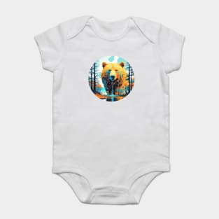 Grizzly Bear Animal World Predator Wild Nature Wilderness Baby Bodysuit